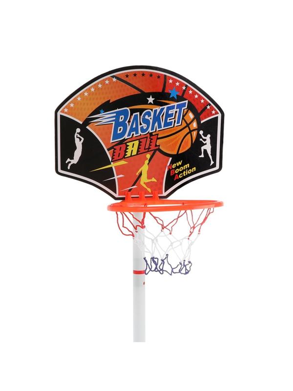 Набор напольный баскетбол, стойка высота 105 см, щит, мяч, насос, коробка