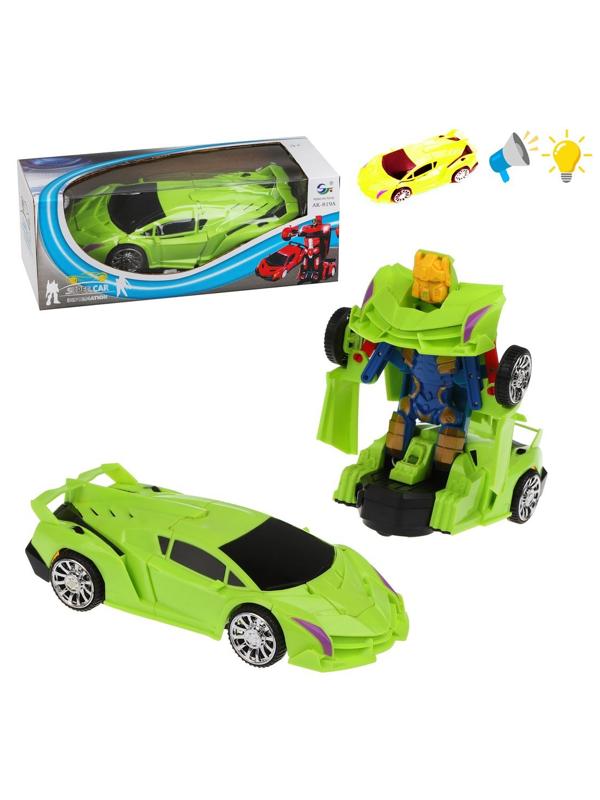 Трансформер Машина-робот эл., свет, звук, эл.пит.АА*2шт.не вх.в комплект,
коробка, в ассортименте