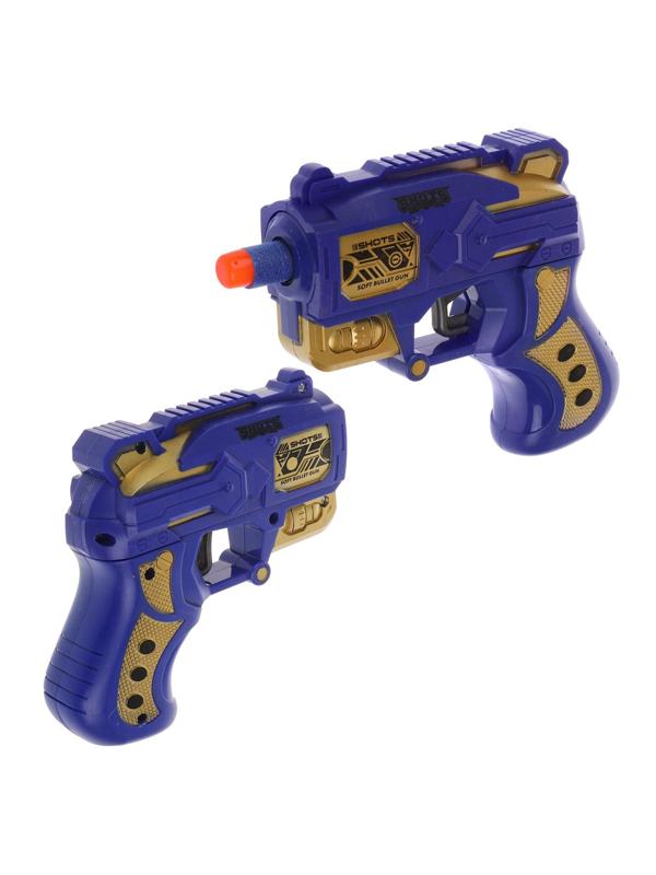 Бластер с мягкими пулями, м/пули 3шт., в ассортименте