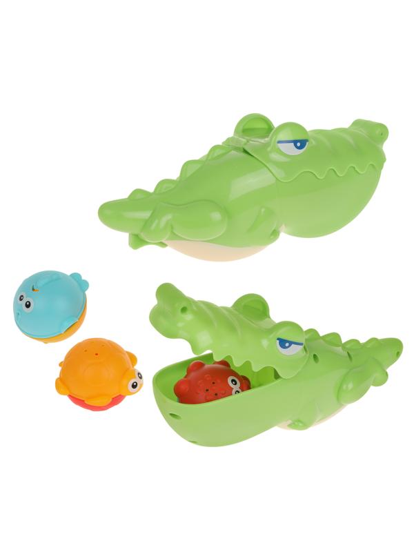 Набор для купания Крокодил, 4 предмета, кор.