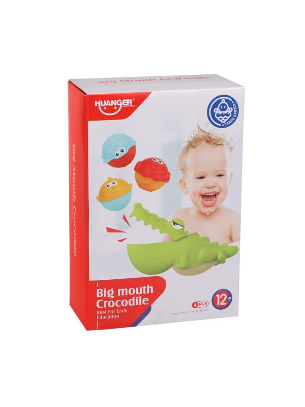 Набор для купания Крокодил, 4 предмета, кор.