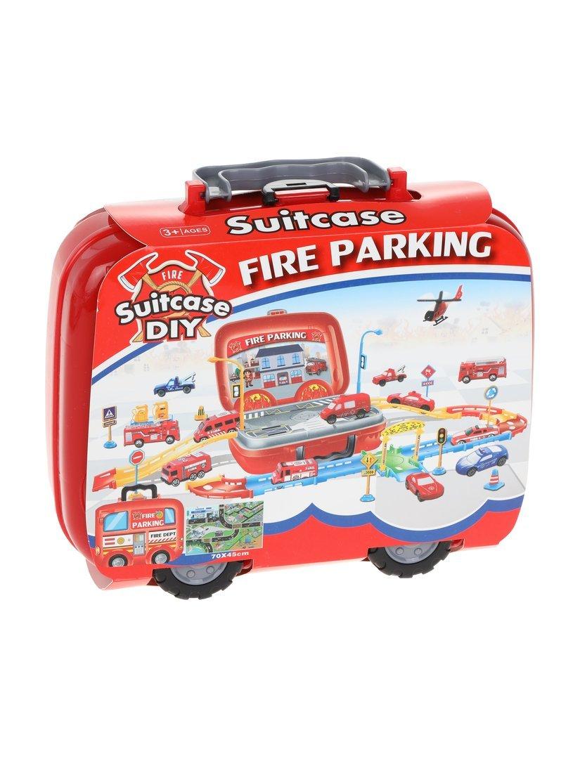 Игр.набор Паркинг, в комплекте: транспорт 4шт., деталей 39шт., чемодан