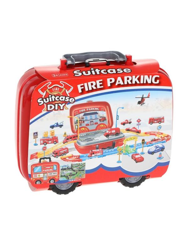 Игр.набор Паркинг, в комплекте: транспорт 4шт., деталей 39шт., чемодан