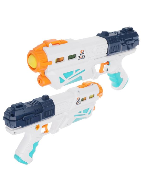 Бластер, в комплекте: м/шарики 6шт., коробка, в ассортименте