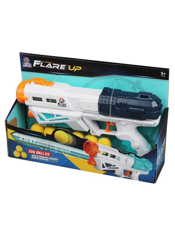 Бластер, в комплекте: м/шарики 6шт., коробка, в ассортименте