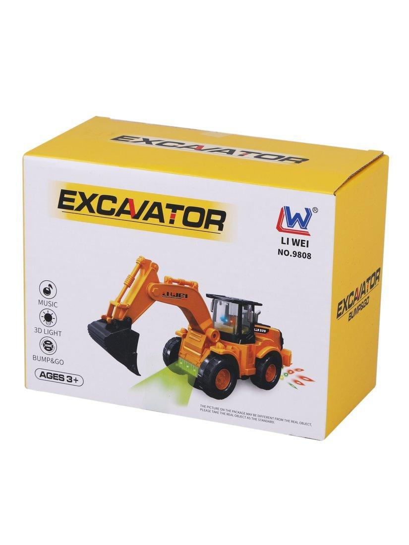 Колесный экскаватор эл., свет, звук, эл.пит.АА*3шт.не вх.в комплект, коробка