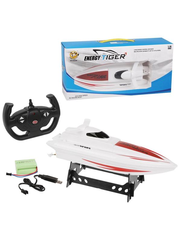 Катер р/у, 4 канала, в комплекте: предмет 1шт., аккум., USB шнур,
эл.пит.АА*2шт.не вх.в комплект