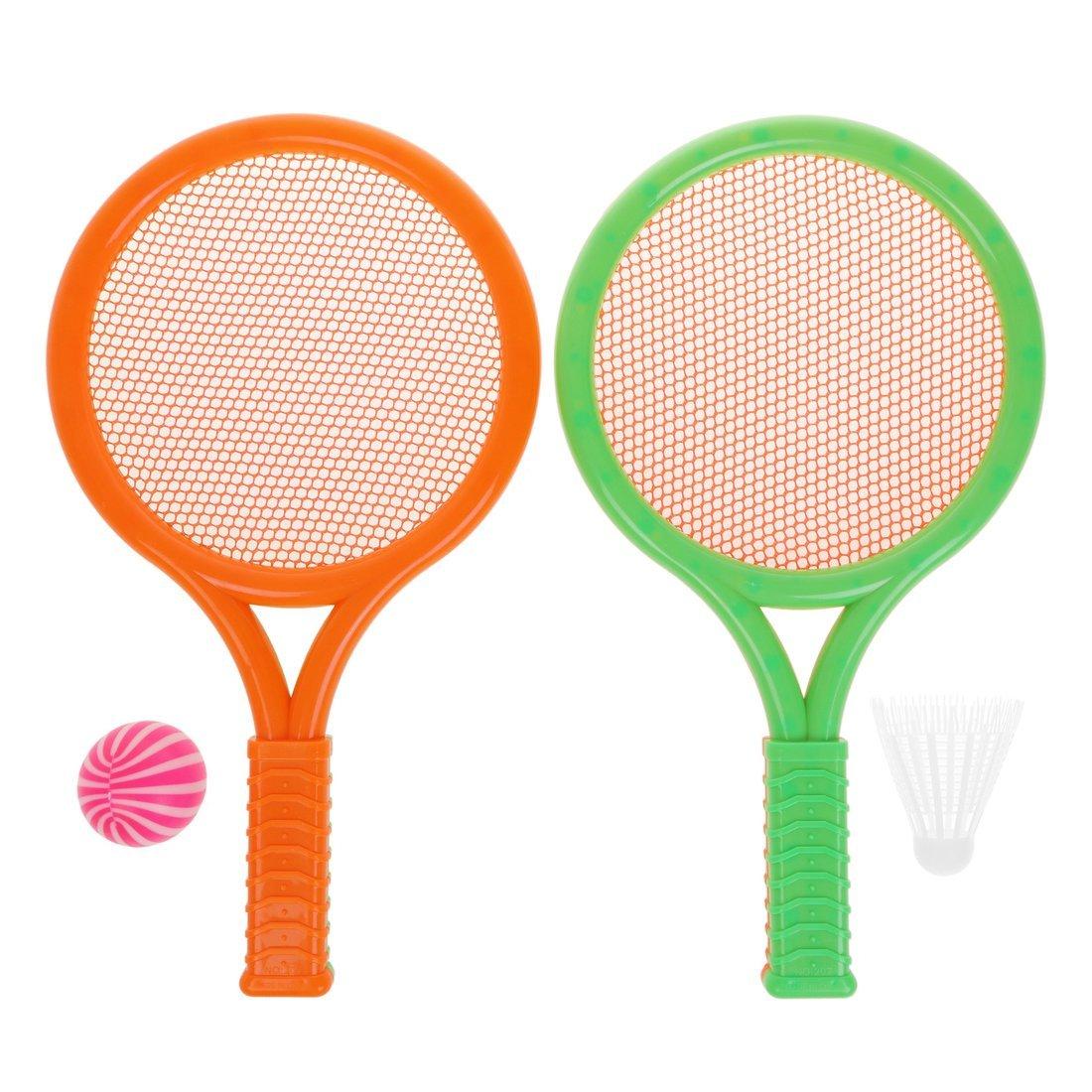 Набор ракетки детские 35,5 см. пластик, в копмлекте: воланчик, шарик