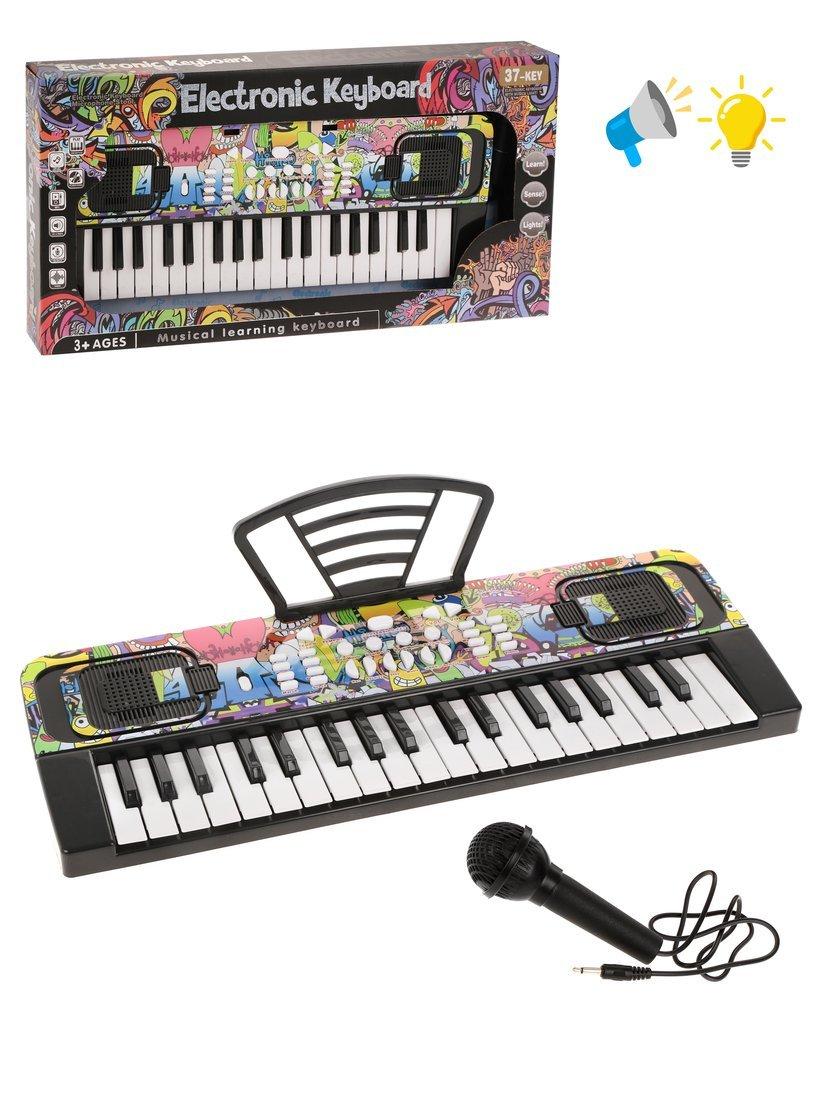 Синтезатор 37 клавиш, свет, звук, эл.пит. 4АА, не вх.в комплект