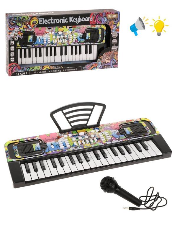 Синтезатор 37 клавиш, свет, звук, эл.пит. 4АА, не вх.в комплект