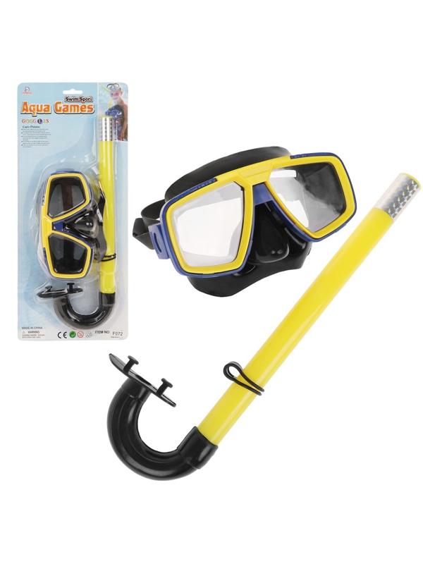 Набор для ныряния: маска с трубкой. Цвета красный, синий, зеленый и желтый
микс в ассорт.