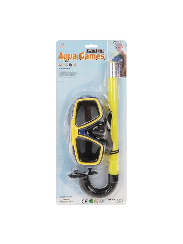 Набор для ныряния: маска с трубкой. Цвета красный, синий, зеленый и желтый
микс в ассорт.