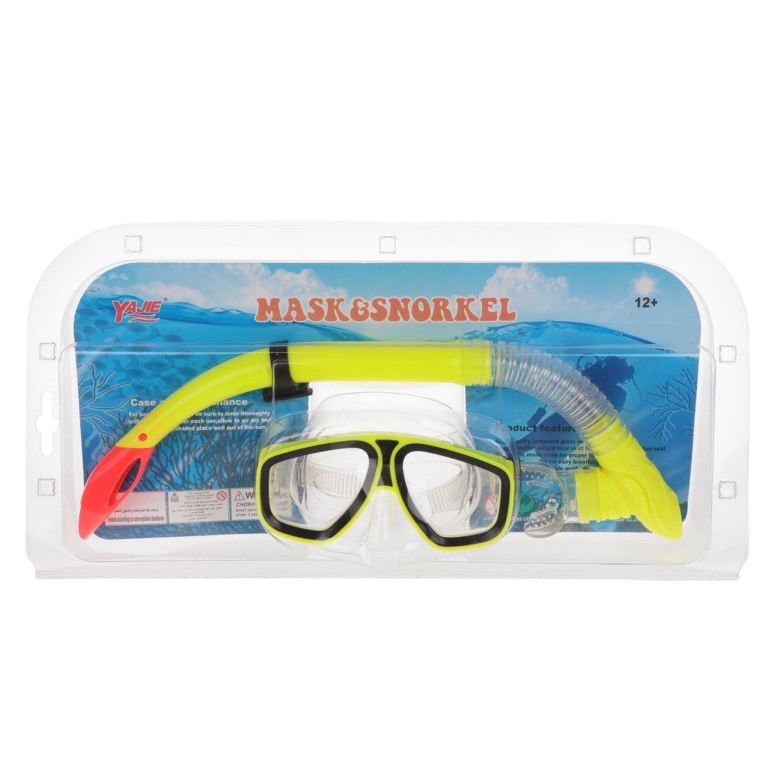 Набор для ныряния маска с трубкой. Цвета: желтый, зеленый и синий в ассорт.