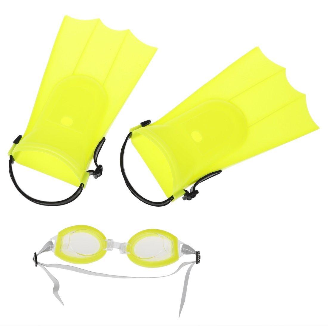 Набор для ныряния: очки плавательные с ластами, ассорт.