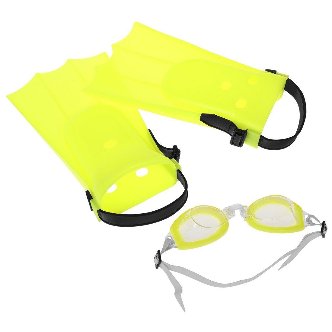 Набор для ныряния: очки плавательные с ластами, ассорт.