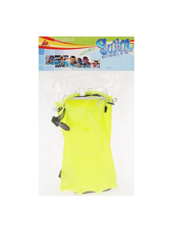 Набор для ныряния: очки плавательные с ластами, ассорт.