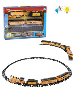 Игровой набор Железная дорога, в комплекте деталей 16шт, поезд, вагон 3шт,
батарейки АА*4шт. не входят, коробка