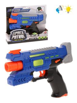 Бластер со световыми и звуковыми эффектами, в комплекте: тестовые
эл.пит.АА*3шт., коробка, в ассортименте