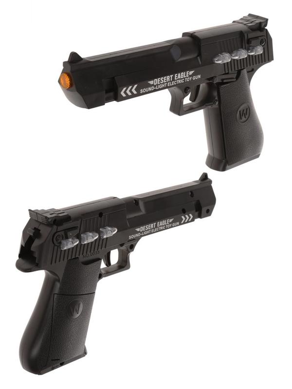 Пистолет со световыми и звуковыми эффектами, эл.пит.АА*3шт.не вх.в комплект,
коробка