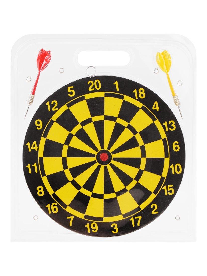 Дартс 25 см., двухсторонний, дротики- иголка 2 шт.