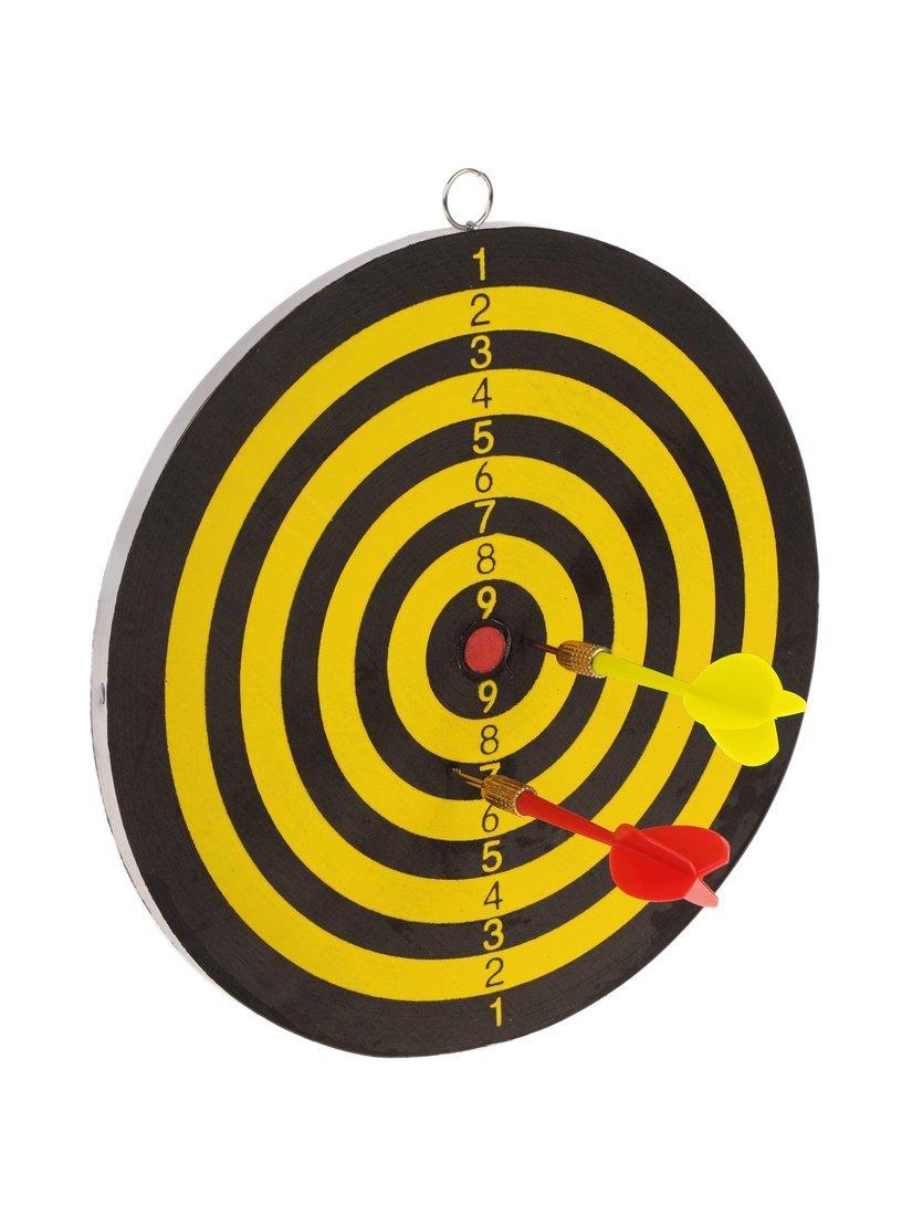 Дартс 25 см., двухсторонний, дротики- иголка 2 шт.