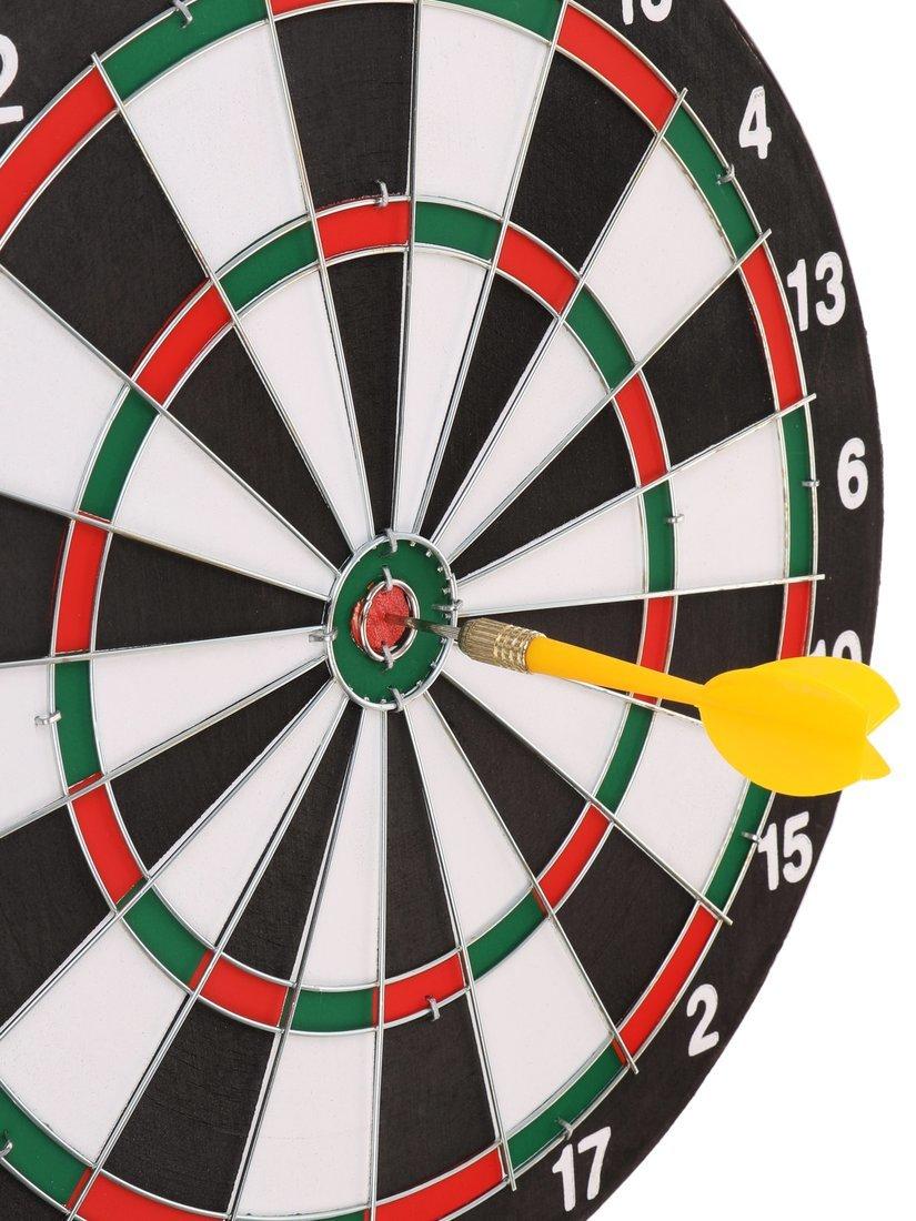 Дартс 29,5 см., двухсторонний, дротик - иголка 6 шт.