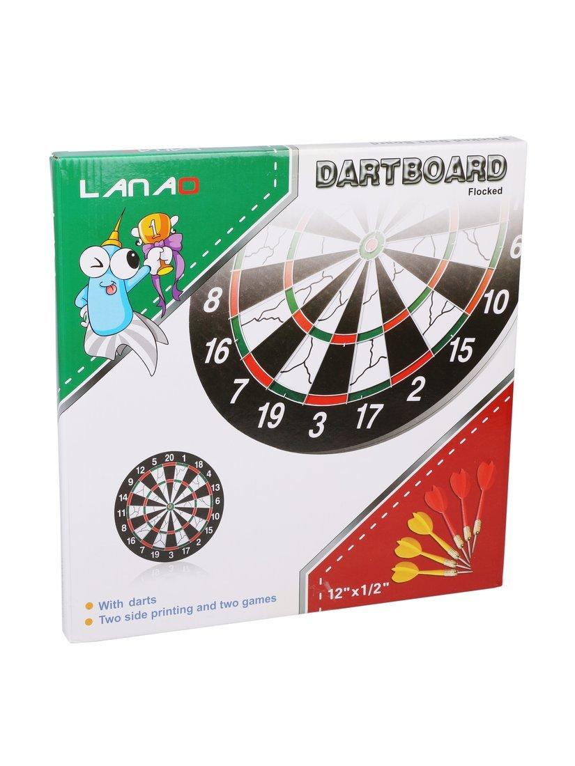 Дартс 29,5 см., двухсторонний, дротик - иголка 6 шт.