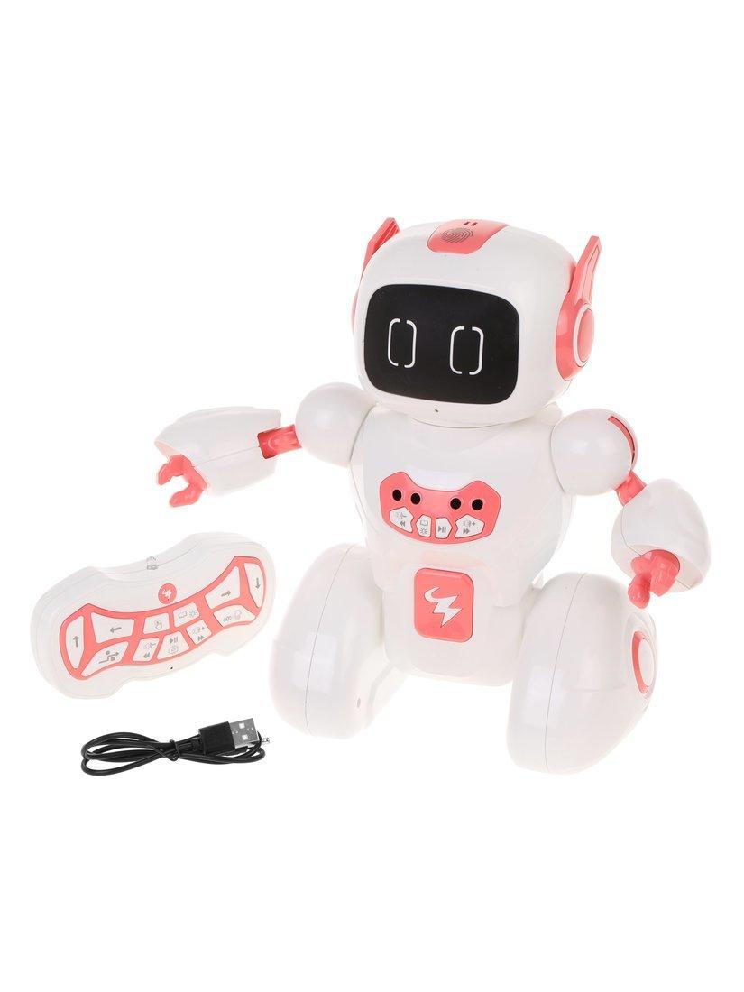 Робот, ИК управление, свет, звук, в комплекте: USB шнур, эл.пит.АА*2шт.не вх.в
комплект, коробка