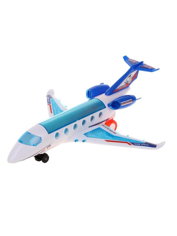 Самолёт эл., свет, звук, эл.пит.АА*3шт.не вх.в комплект, коробка