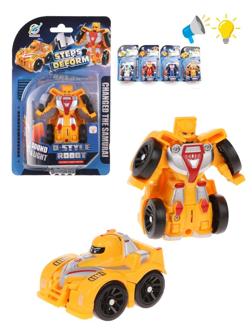 Робот-трансформер, свет, звук, в комплекте тестовые батарейки LR1130*3шт.,
блистер, в ассортименте