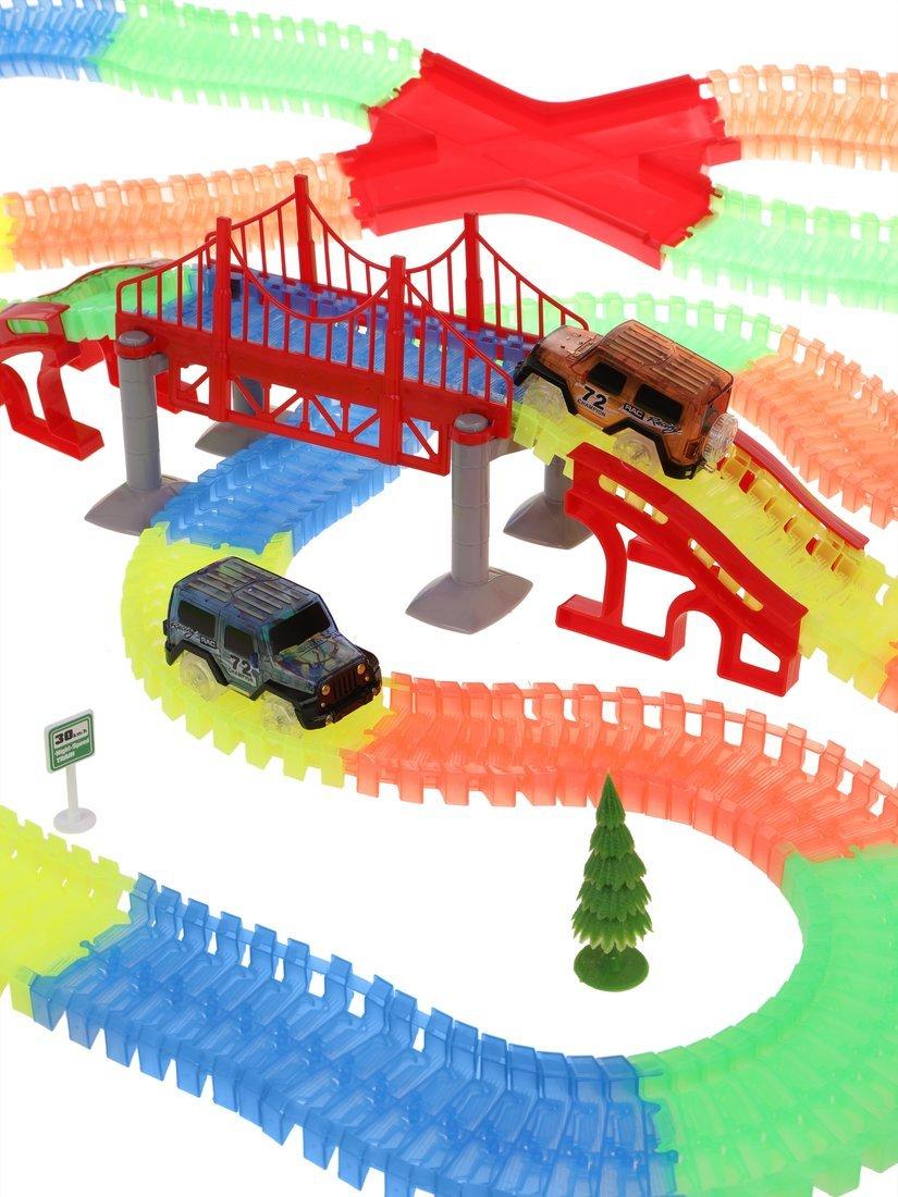 Игр.набор Автотрек, свет, в комплекте: предметов 388шт., эл.пит.АА*2шт.не вх.вкомплект, коробка