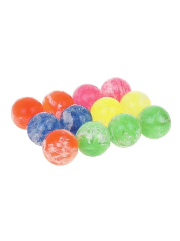Мяч-прыгун, 2,7 см, 12 шт, в ассорт., сетка