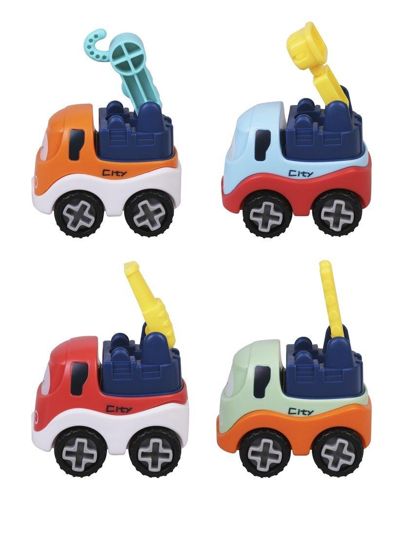 Конструктор скрутка Стройтехника, 4 машинки, 2 отвертки, в ассорт., пакет