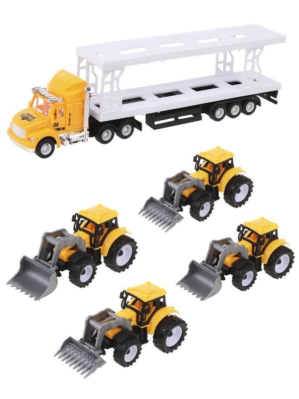 Игровой набор Автовоз, в комплекте автовоз инерционный, трактор инерционный
4шт, в ассортименте