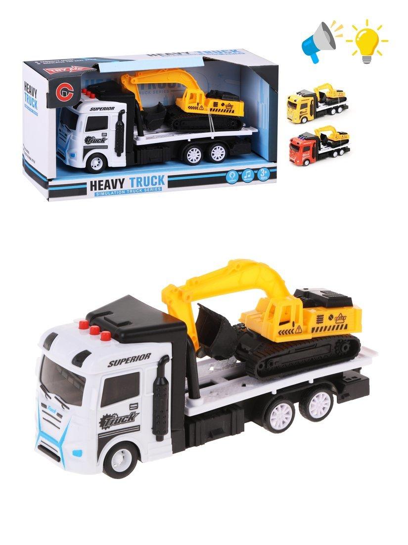 Игровой набор Автовоз, свет, звук, в комплекте автовоз инерционный,
экскаватор, тестовые элементы питания AG10*3шт., коробка, в ассортименте