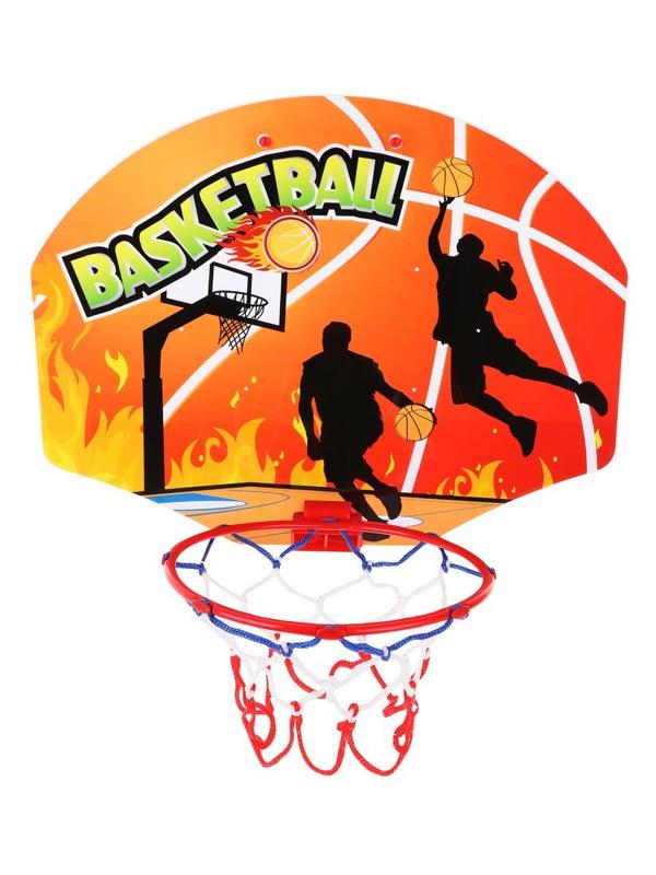 Набор для игры в баскетбол, щит 42х33 с кольцом, мяч ф11,5, насос с иглой