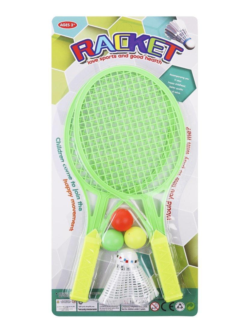 Набор ракетки детские 30 см., волан, мяч 3 шт.