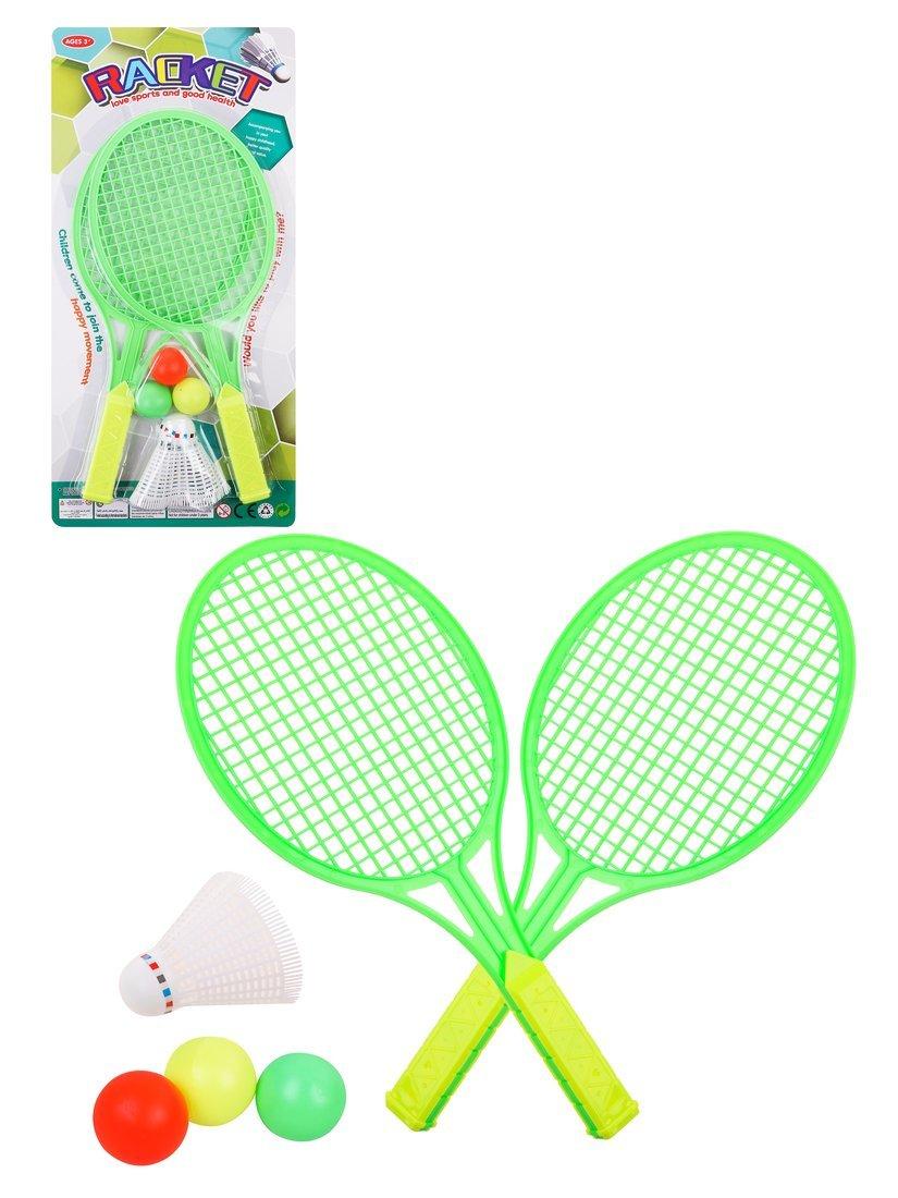 Набор ракетки детские 30 см., волан, мяч 3 шт.