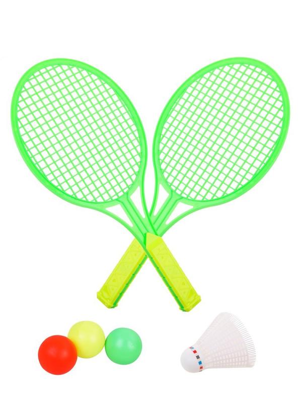 Набор ракетки детские 30 см., волан, мяч 3 шт.
