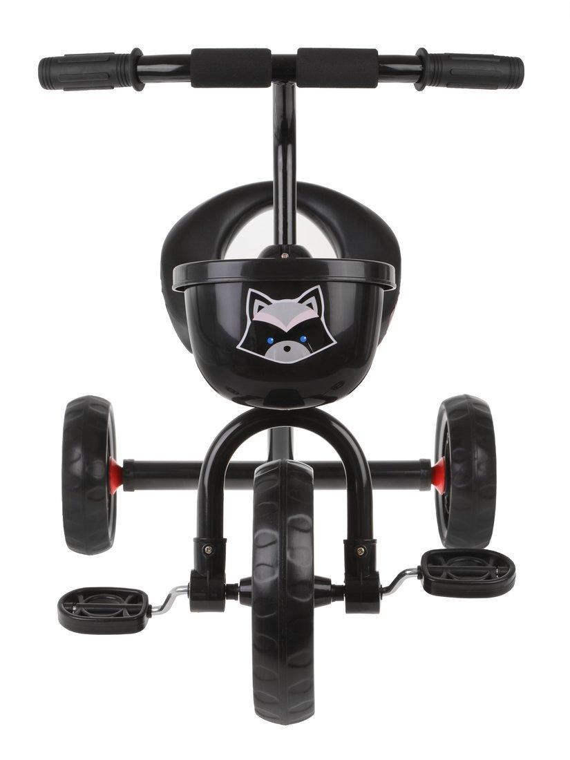 Велосипед 3 кол. Moby Kids Енотик, 9/7 кол. EVA, чёрный.