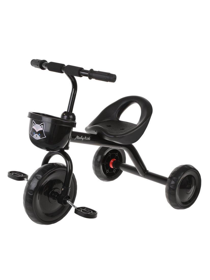 Велосипед 3 кол. Moby Kids Енотик, 9/7 кол. EVA, чёрный.