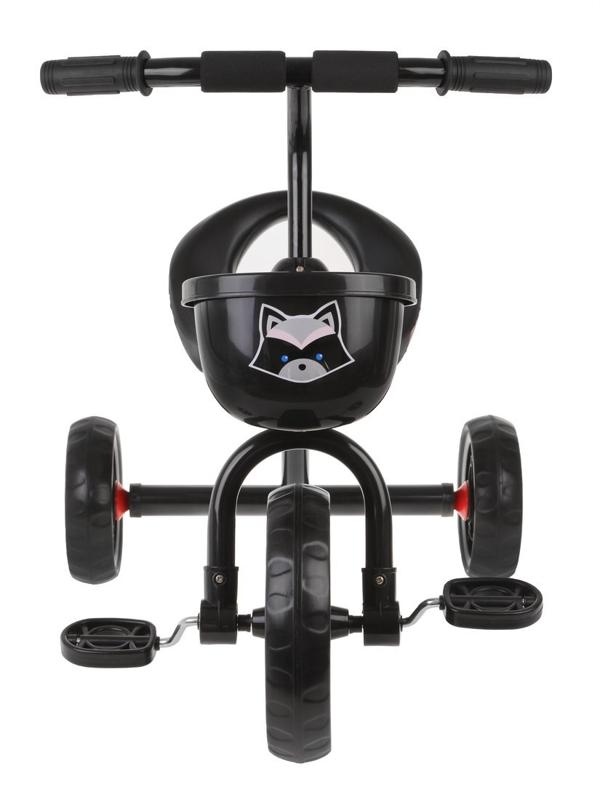 Велосипед 3 кол. Moby Kids Енотик, 9/7 кол. EVA, чёрный.