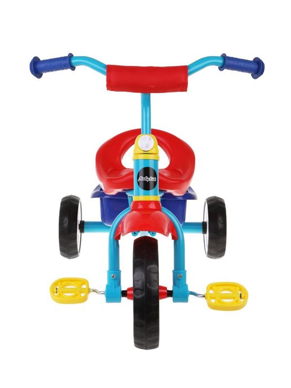Велосипед трехколесный Moby Kids Лучик 9/7 кол. EVA, красно-голубой.
