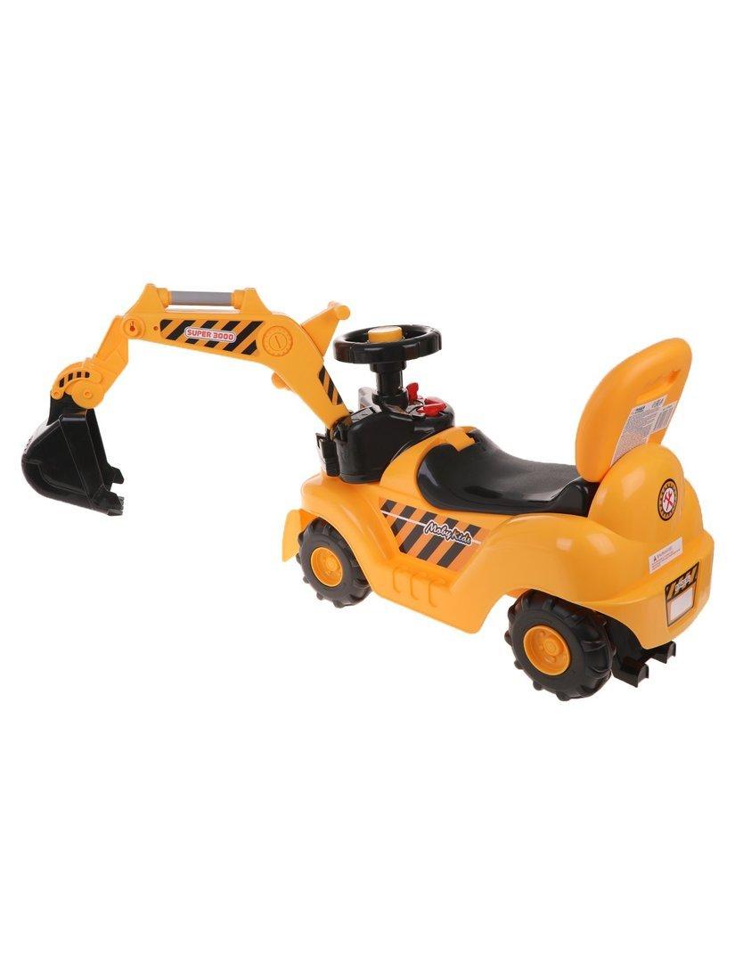 Каталка-пушкар Moby Kids Большая стройка с муз., 2 манипулятора, каска.