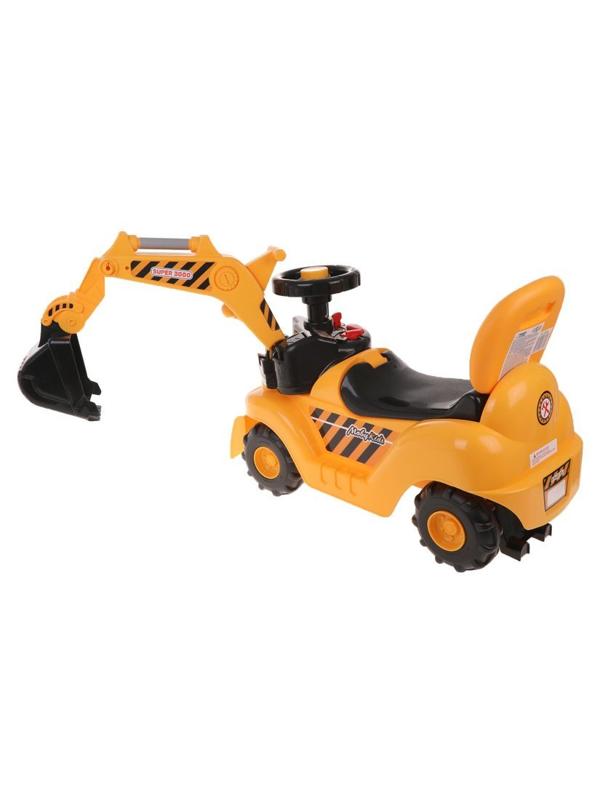 Каталка-пушкар Moby Kids Большая стройка с муз., 2 манипулятора, каска.