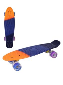 Скейтборд X-Match (пенниборд) пластик 56.5 х14.5 см, PU колеса 5,6 см. со
светом, подвеска алюминий