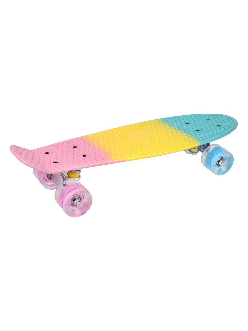 Скейтборд X-Match (пенниборд) пластик 56.5 х14.5 см, PU колеса 5,6 см. со
светом, подвеска алюминий