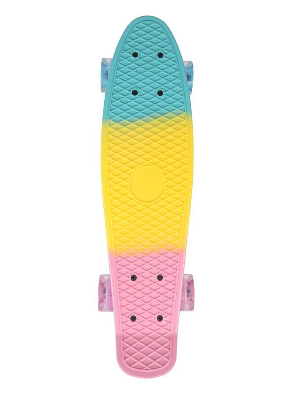 Скейтборд X-Match (пенниборд) пластик 56.5 х14.5 см, PU колеса 5,6 см. со
светом, подвеска алюминий