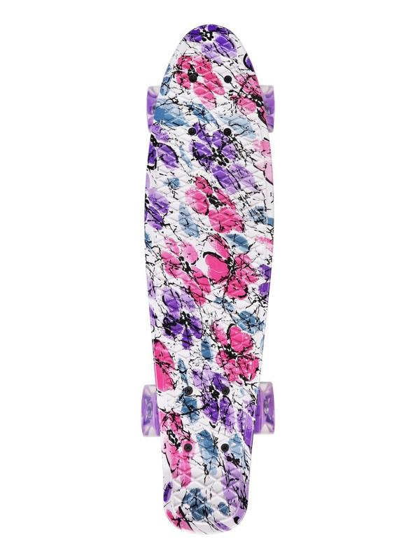 Скейтборд X-Match (пенниборд) пластик 56.5 х14.5 см, PU колеса 5,6 см. со
светом, подвеска алюминий