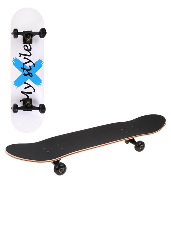 Скейтборд Х-Match, дека клён с нажд. покрытием 80*20, PU колеса, алюмин.
подвеска